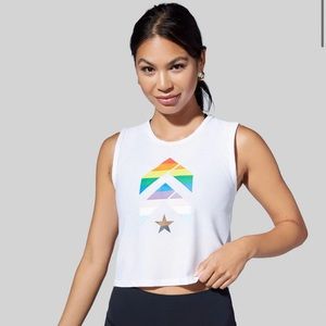 BARRY'S FIT INTERVAL CROP TANK IN WHITE